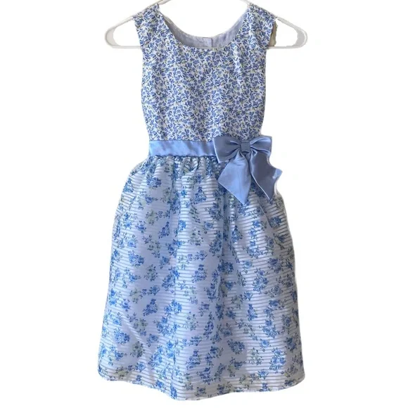 JONA MICHELLE Blue and White Floral Dress - Picture 1 of 6